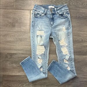 KanCan Distressed Light Blue Skinny Jeans
